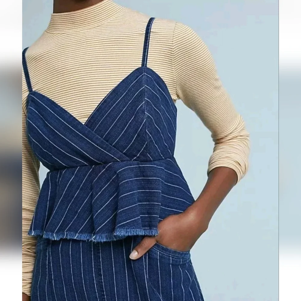 Anthropologie Pinstripe Jumpsuit - Picture 4 of 10